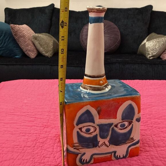 Desimone Colorful Ceramic “ Cat”Vase - Picture 9 of 12